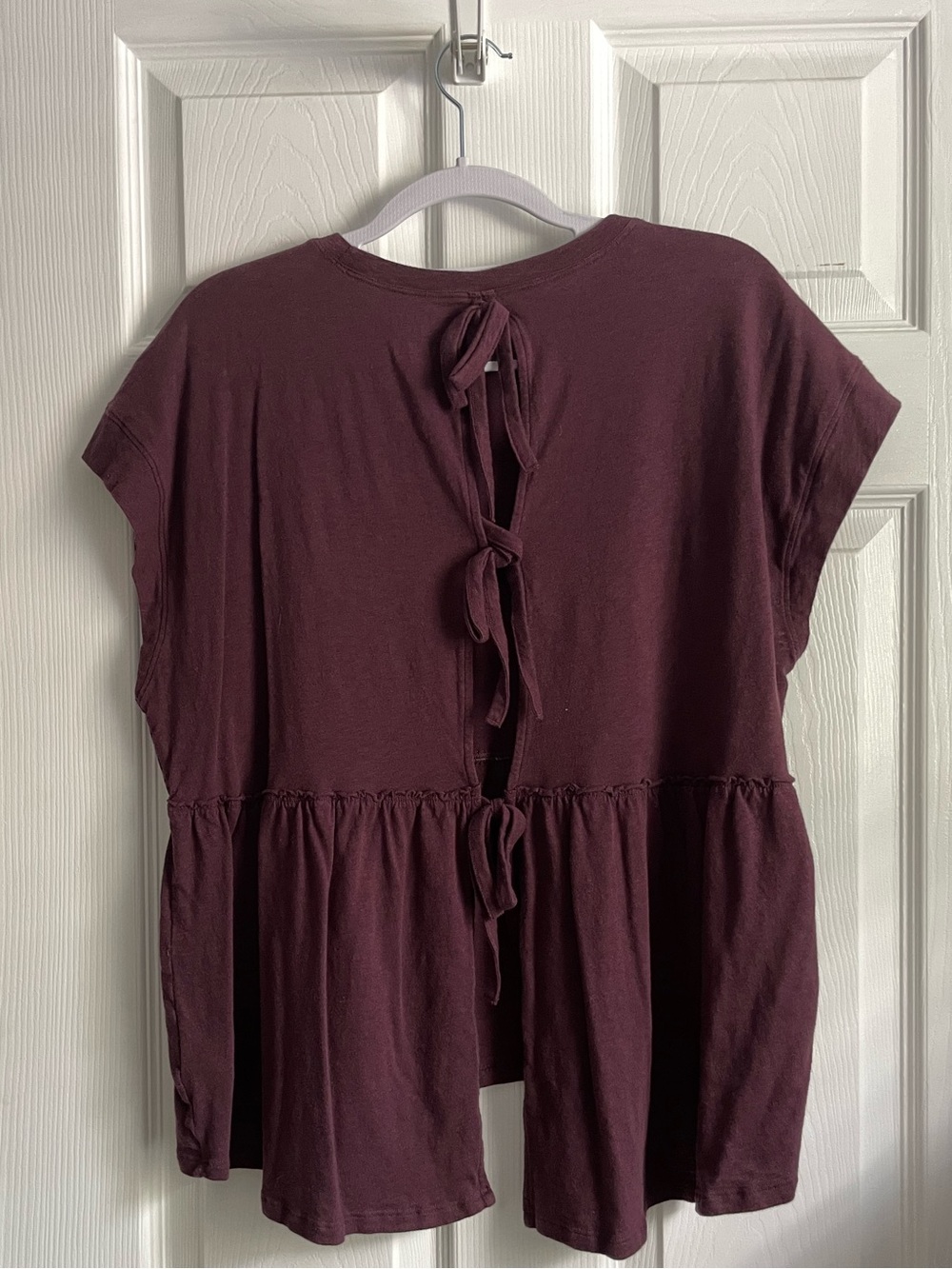 American Eagle Outfitters Women's Peplum Tee - Plum - Picture 3 of 4